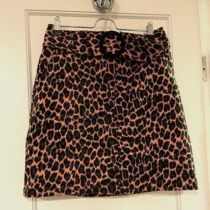 Topshop Cheetah Leopard Print Mini Skirt Size 8